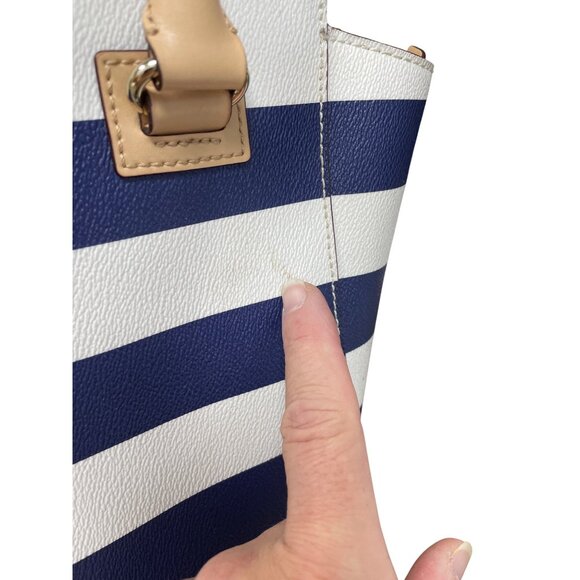 Kate Spade New York Striped navy blue White satchel handbag SKU 9727 - Picture 15 of 16